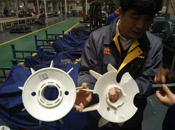 西安泰富西瑪變頻電機與普通電機過載的比較。